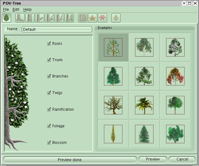 POV-Tree opening screen