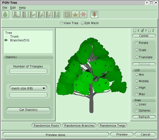 Tree Preview Screen