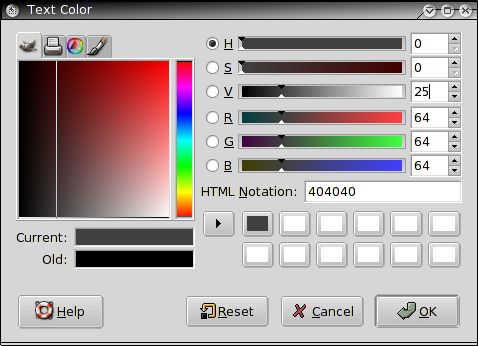 Change Color Dialog Box