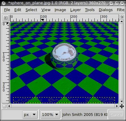 Text Placed On Main Window